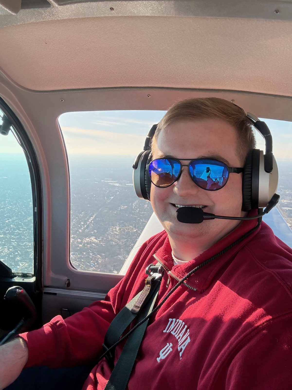 Brandon Wening in the cockpit